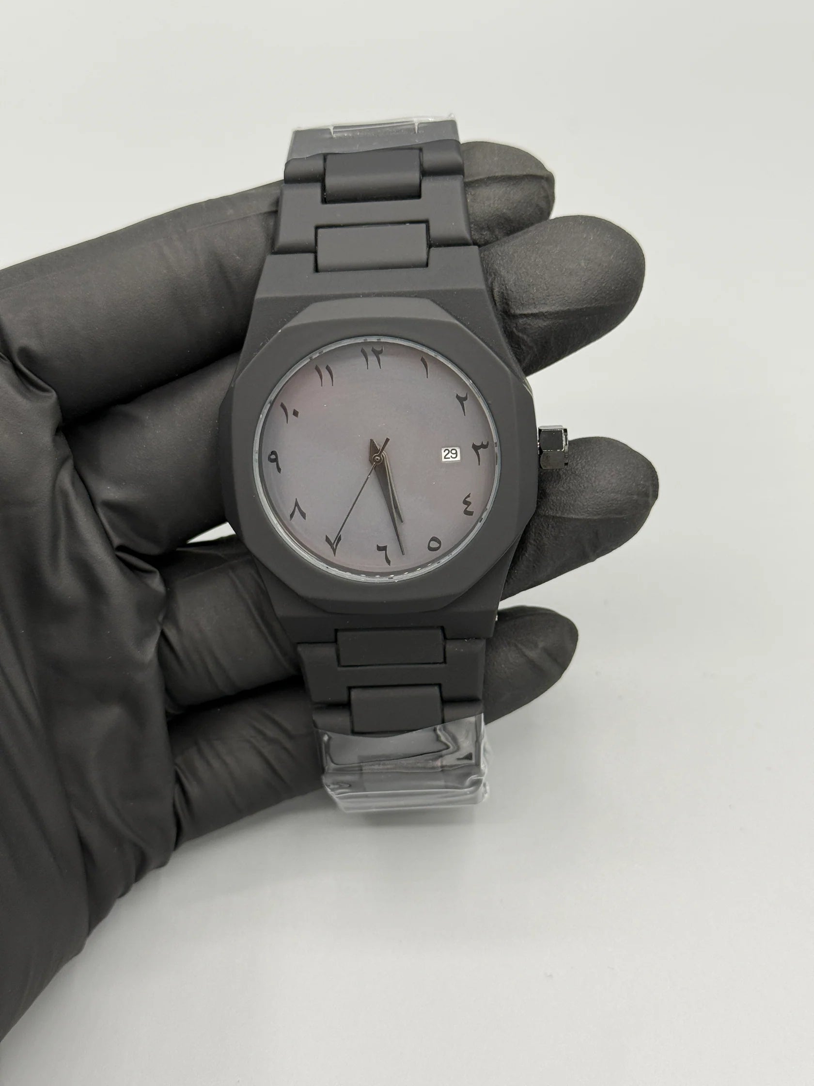 Black Aura Watch Heavy Weighted Chain