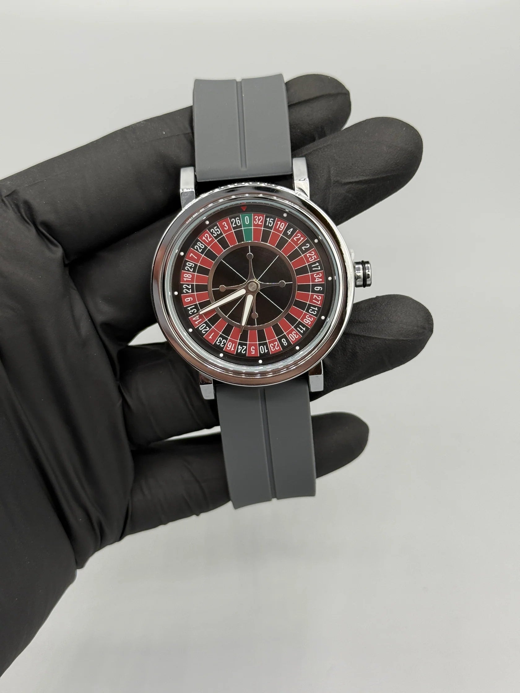 Casino Watch Rotating Dial Rubber Strap