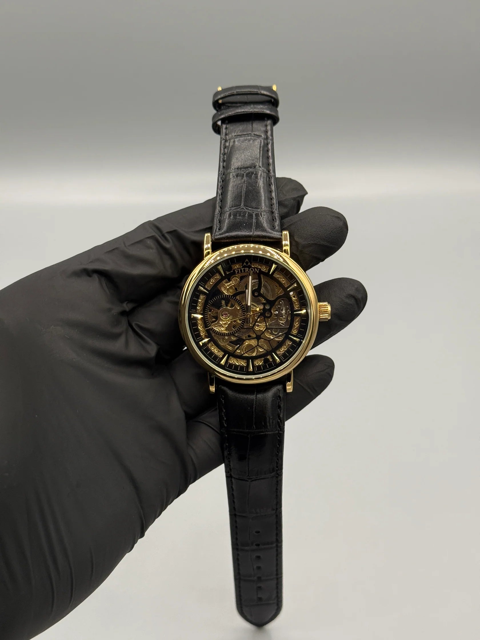 Automatic Skeleton Leather Strap