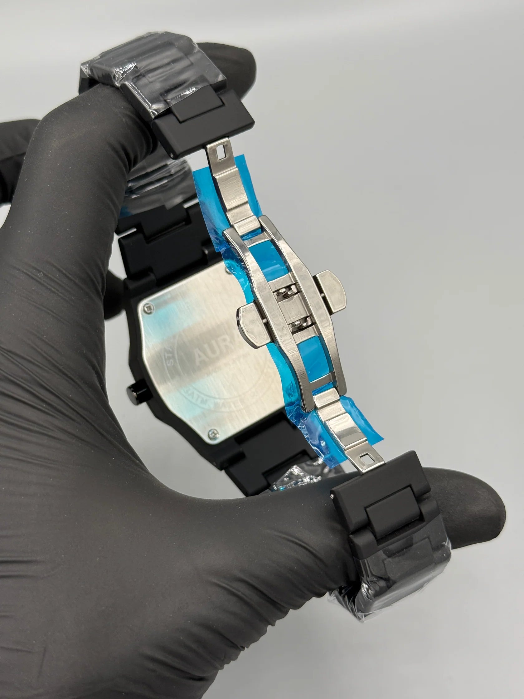 Black Aura Watch Heavy Weighted Chain